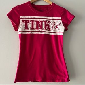 The Wonderful World of Disney Fitted Tink Short Sleeve Shirt Size Juniors Medium